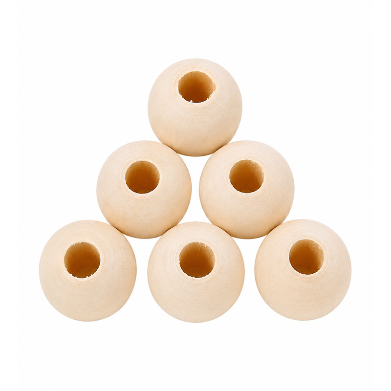 Bolas Madera Hueco Grande 30mm Color Natural Paquete por 25 Unidades Bolas Madera Hueco Grande 30mm Color Natural Paquete por 25 Unidades