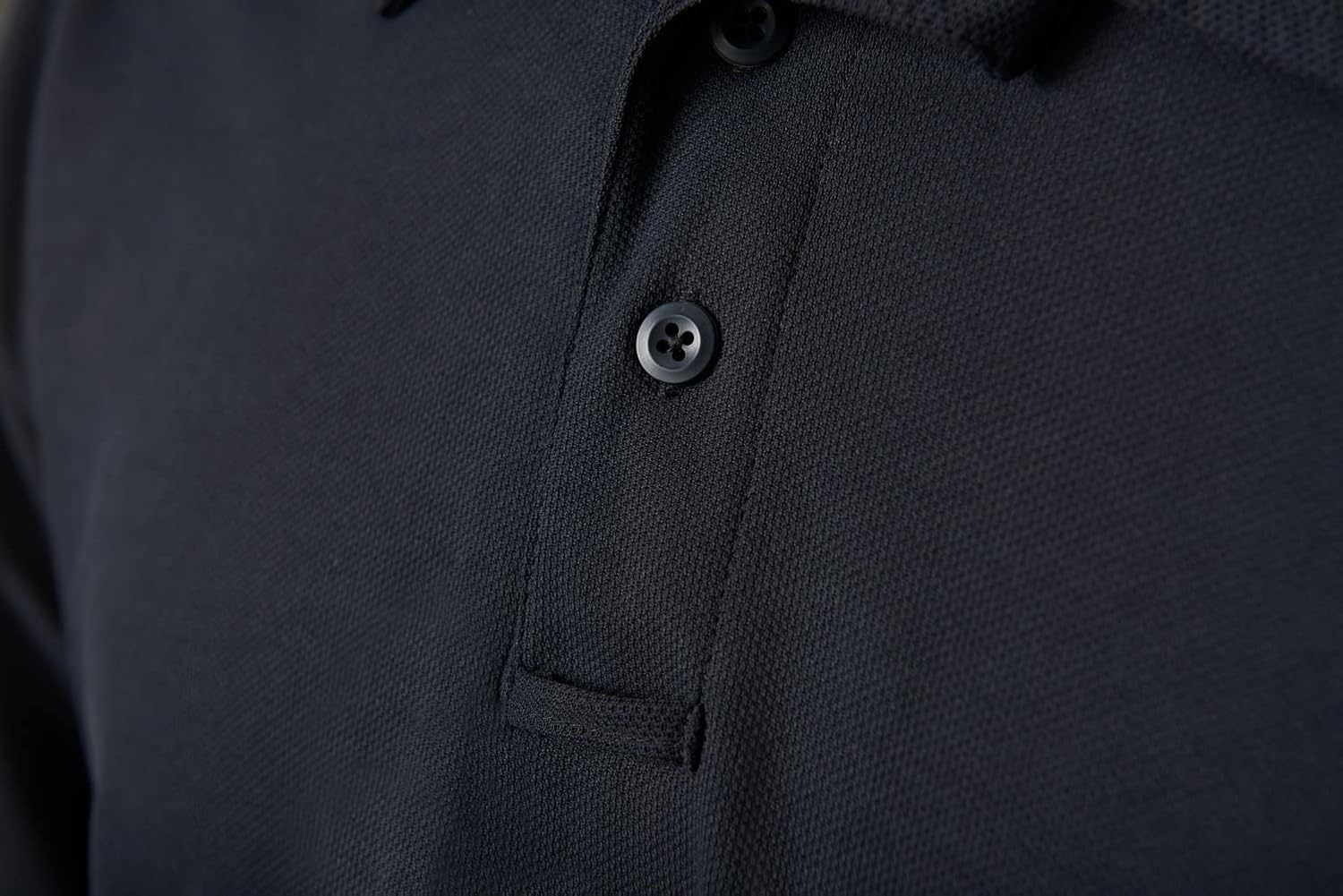 VERTX Mens Coldblack Long-Sleeve Tactical Polo Shirt