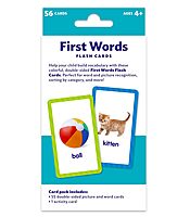 Scholastic First Words Flash Cards, 6-1/4inH x 3-5/16inW, Pre-K, Pack Of 56 Cards