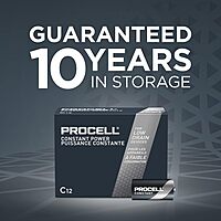 PROCELL Constant C Cell Long-Lasting Alkaline Batteries (72 Pack), 10-Year Shelf Life