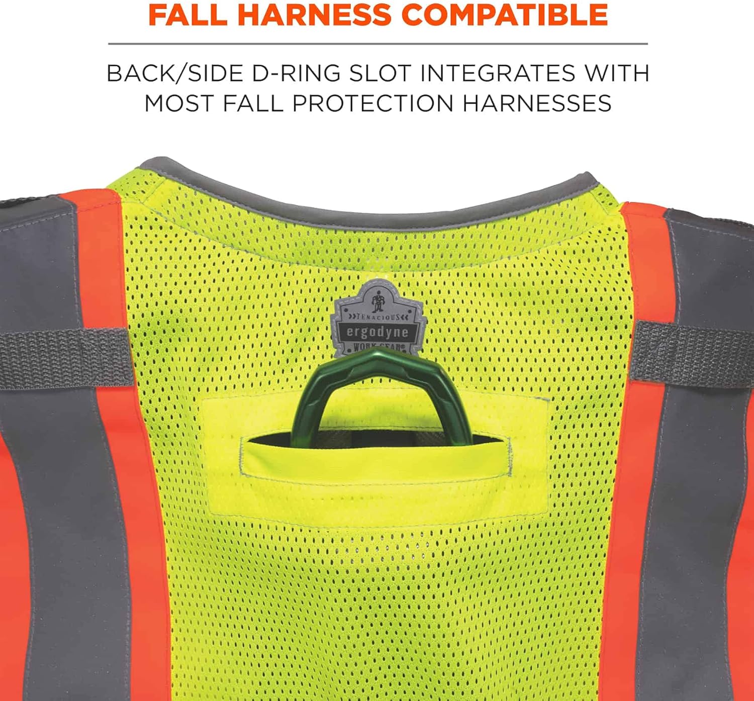 ERGODYNE GloWear 8231TV Hi-Vis Tool Tethering Safety Vest