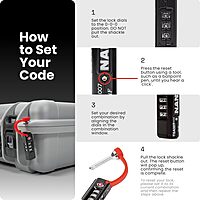 NANUK TSA Approved Lock – Durable, Secure Travel Case Lock with Cut-Resistant Steel Shackle & Rustproof Luggage Lock 900-TSA