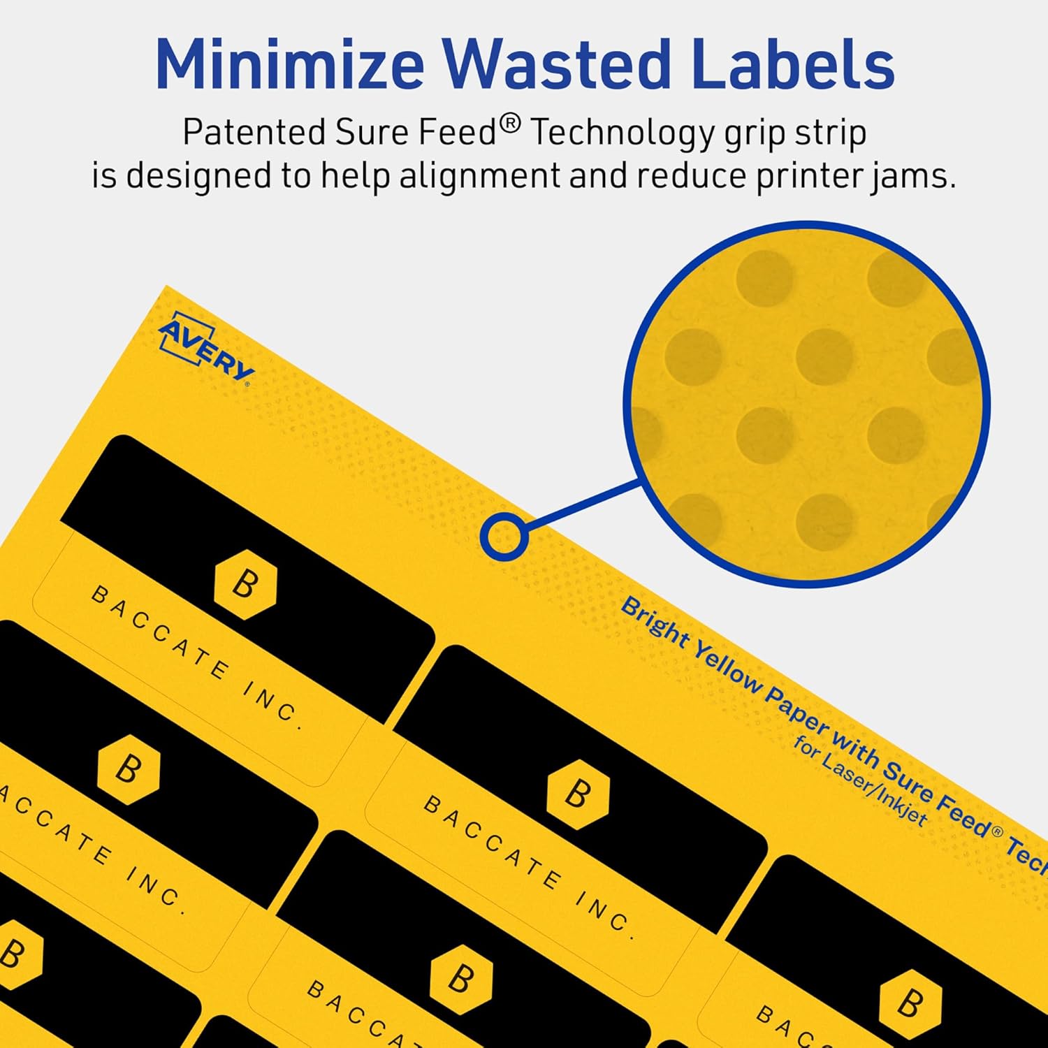 Avery Rectangle Labels, Bright Yellow, 1-1/4" x 2-3/8"