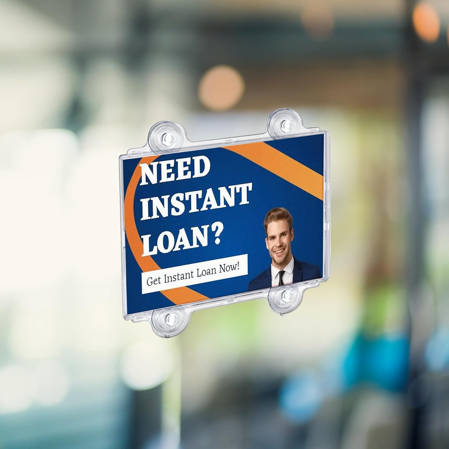 AZAR DISPLAYS Acrylic Window/Door Sign Holders with Suction Cups