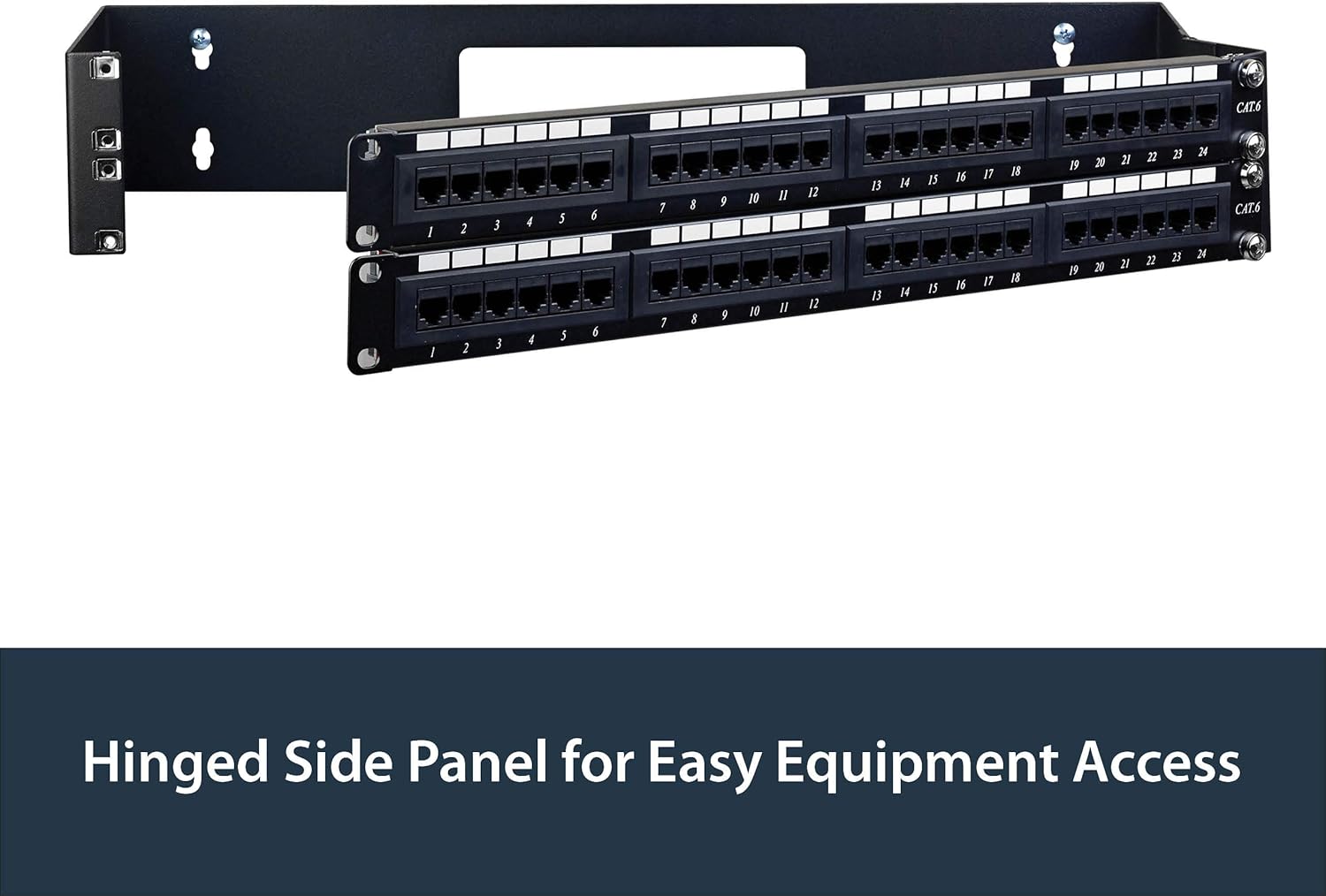 StarTech.com 2U Hinged Wall Mount Patch Panel Bracket - 6 inch Deep - 19" Patch Panel Swing Rack for Shallow Network