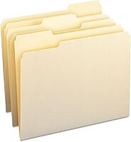 Smead® Manila Folders With Product Protection, Letter Size, 1/3 Cut, Box Of 100