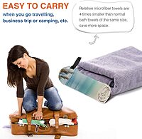 Beach and Palm Tree Printed Microfiber Quick Dry Bath Towel 31.5"X63" - Absorbent, Soft, and Perfect for Travel, Beach