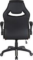 OSP Home Furnishings Xeno Ergonomic Adjustable Faux Leather Gaming Chair with Integrated Headrest and Airflow Cooling Material