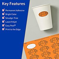 Avery Printable Oval Labels with Sure Feed Technology, Print-to-the-Edge