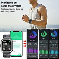 Reloj Inteligente,Smartwatch Militar de 1.8" HD