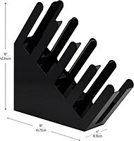 Mind Reader Cup and Lid Dispenser, Countertop Org, Coffee Bar, 4"L x 18"W x 16"H, Black Acrylic