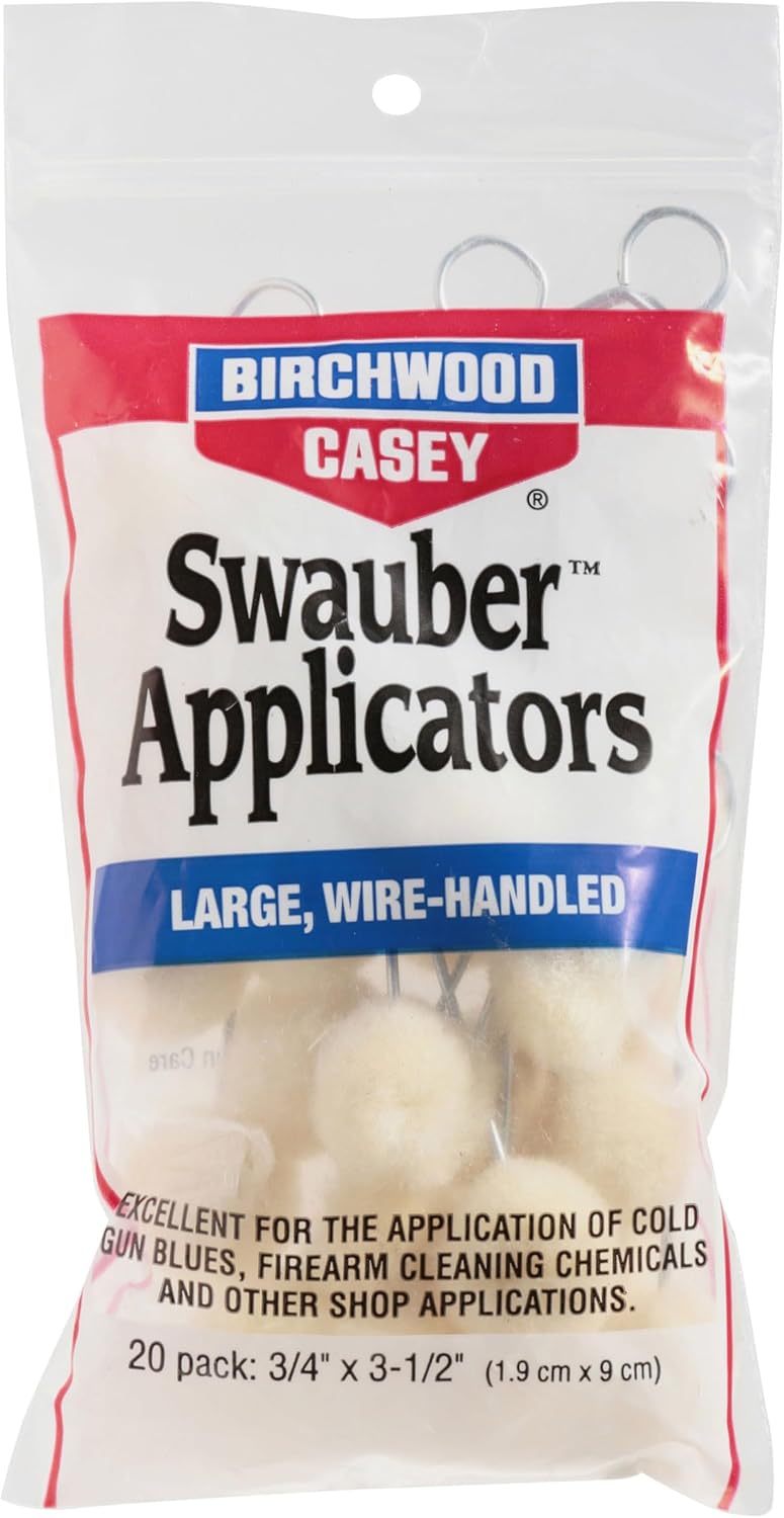 Birchwood Casey Gun Cleaning Patches and Swauber Applicators