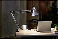 Bostitch Office VLF100 Swing Arm Desk Lamp with Clamp Mount, 36" Reach