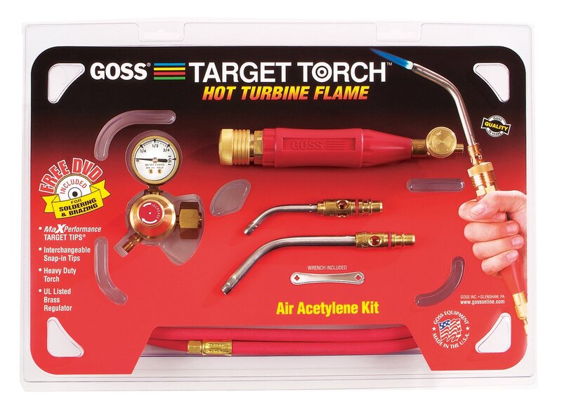 GOSS Brazing and Soldering Torch Kit for 'B' Acetylene Tanks