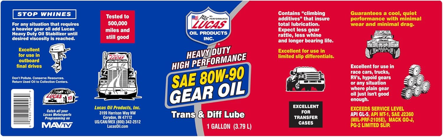 Lucas Heavy Duty 80W-90 Gear Oil
