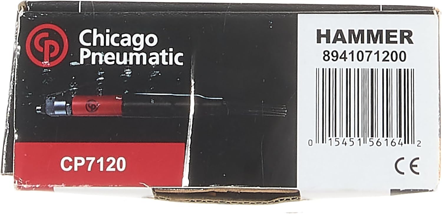 Chicago Pneumatic CP7120 Air Powered Adjustable Needle Scaler and Chisel, 4,600 BPM, Red