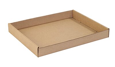 Aviditi Corrugated Cardboard Trays, 15" x 12" x 1 3/4", Kraft Brown, Perfect for Transporting Small and Lightweight Loads