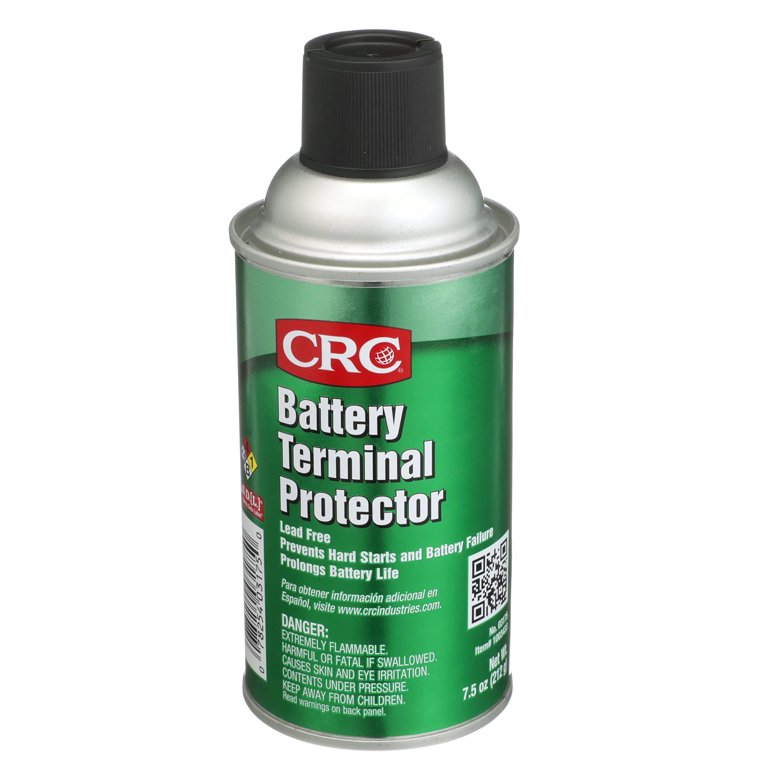 CRC Battery Terminal Protector, 7.5 Wt Oz, Lead-Free, Enhances Battery Life, Prevents Corrosion-Related Leakage