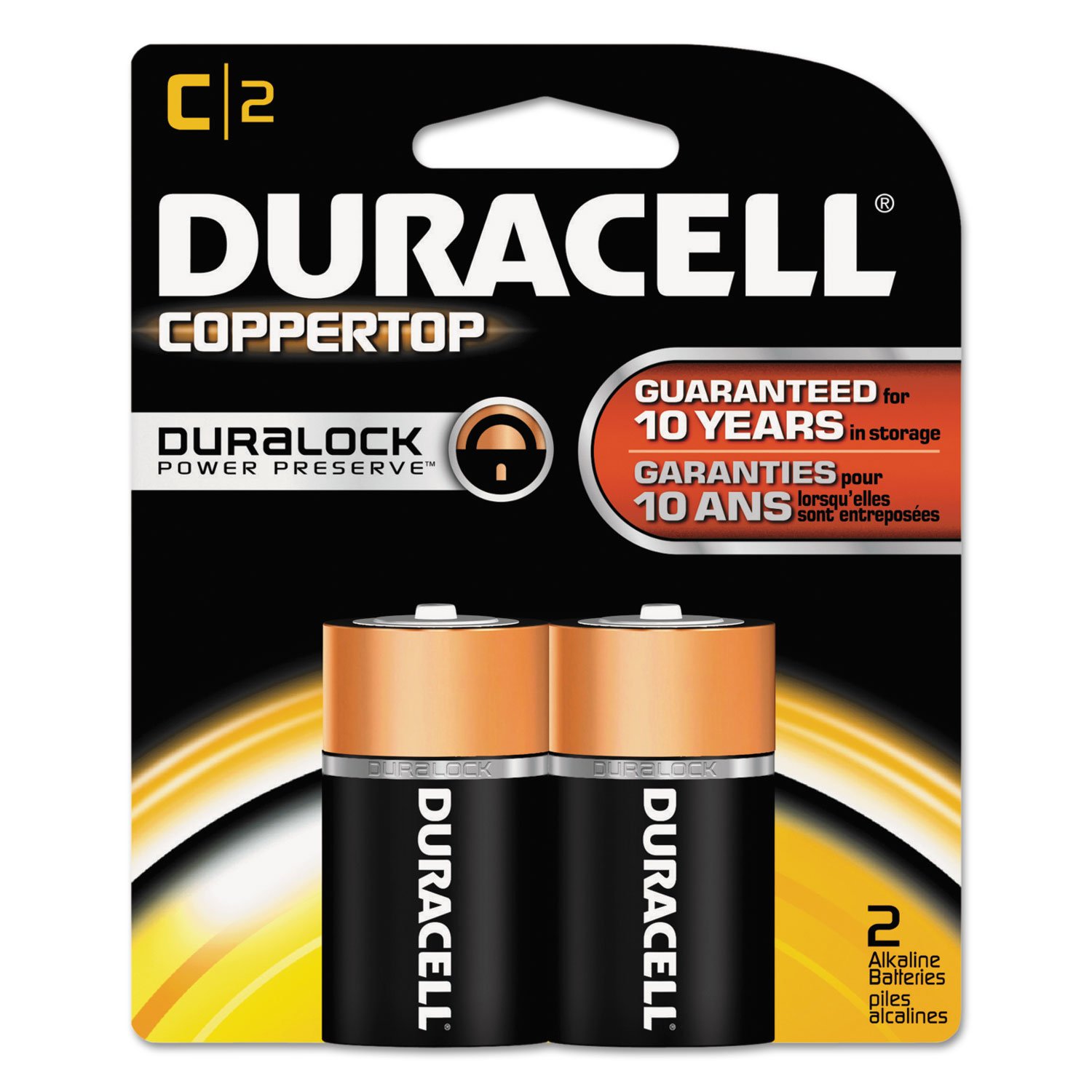 Duracell Copper Top C Duracell Coppertop C Alkaline Batteries 1.5 Volt 2 Each
