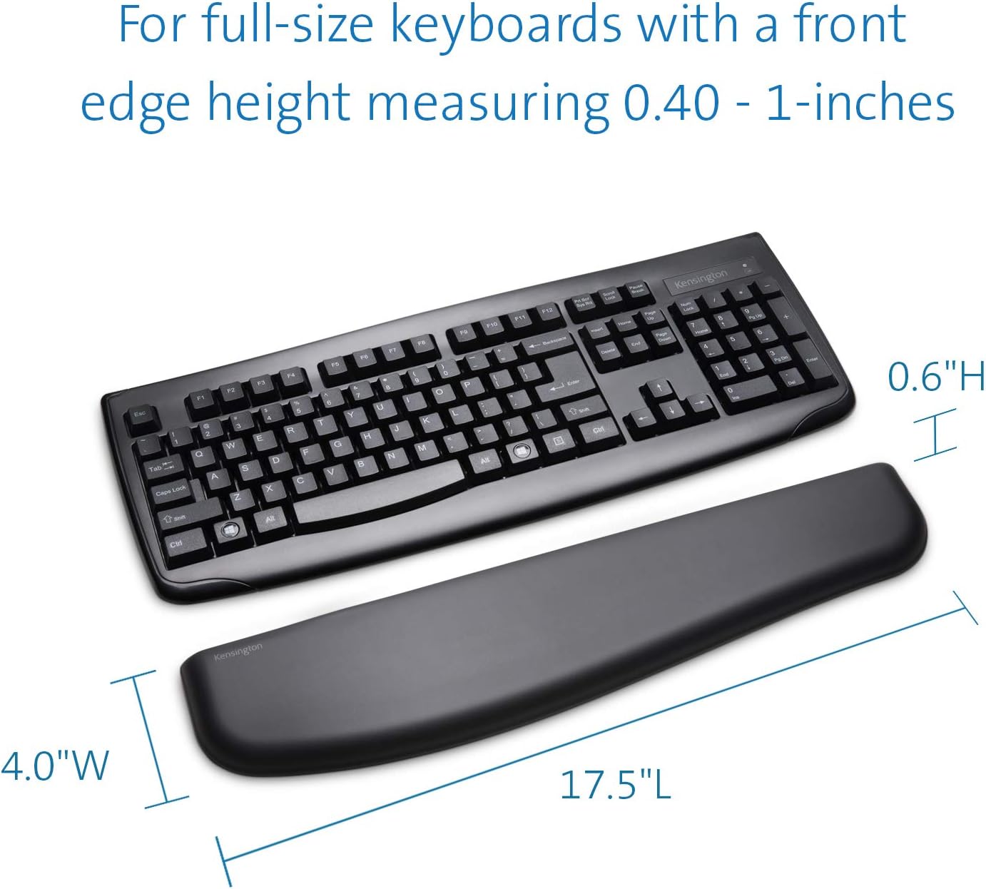 KENSINGTON ErgoSoft Gel Wrist Rest for Keyboard & Mouse