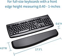 KENSINGTON ErgoSoft Gel Wrist Rest for Keyboard & Mouse