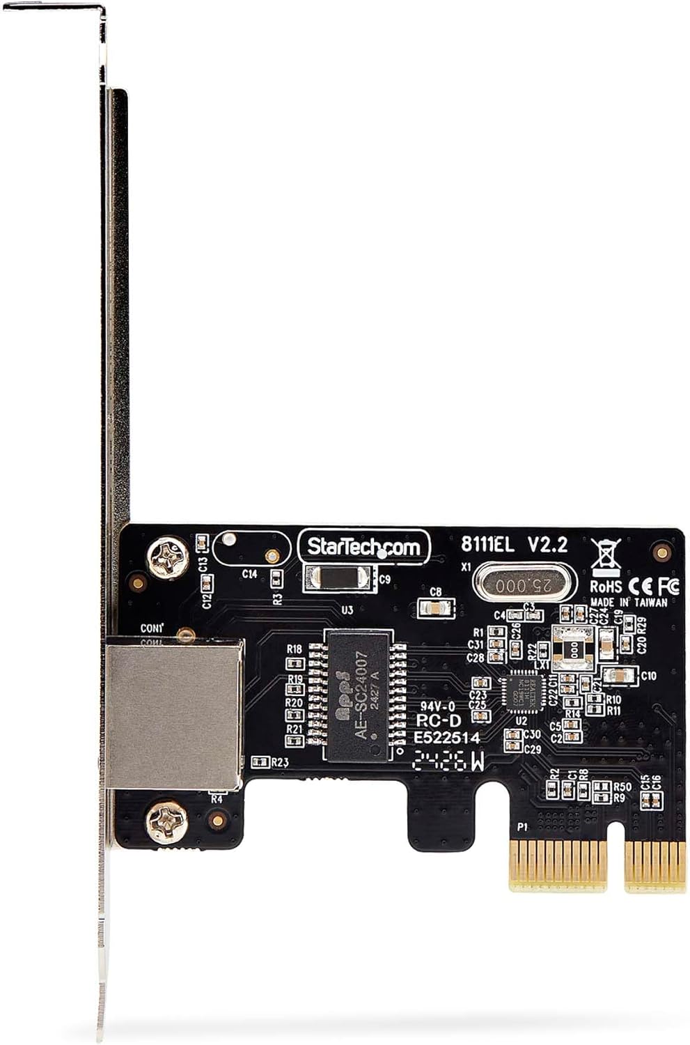 StarTech.com 1-Port Gigabit PCIe Network Adapter Card, PCI Express LAN Card, NIC, Realtek RTL8111H, TAA Compliant
