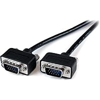 StarTech.com 10 ft. (3 m) VGA to VGA Cable - HD15 Male to HD15 Male - Coaxial High Resolution - Low Profile - VGA Monitor Cable (MXT101MMLP10) , Black