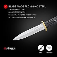 Boker Applegate-Fairbairn Combat II - fixed blade knife with Kydex sheath