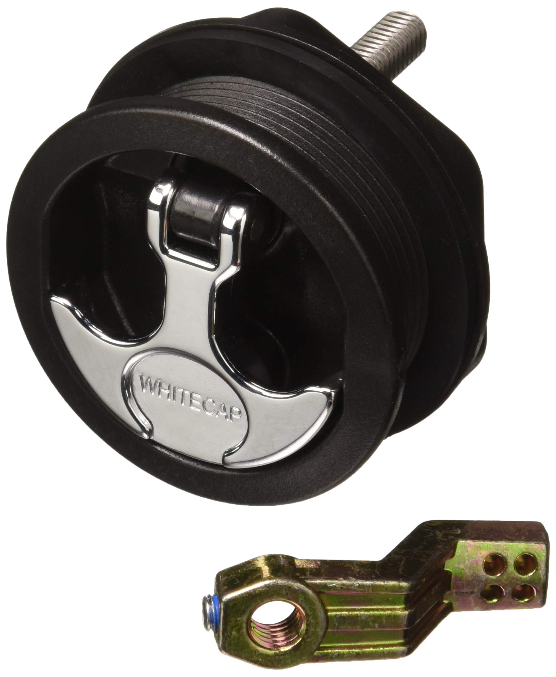 Whitecap T-Handle Latch - Chrome Plated Zamac/Black Nylon - No Lock - Freshwater Use Only