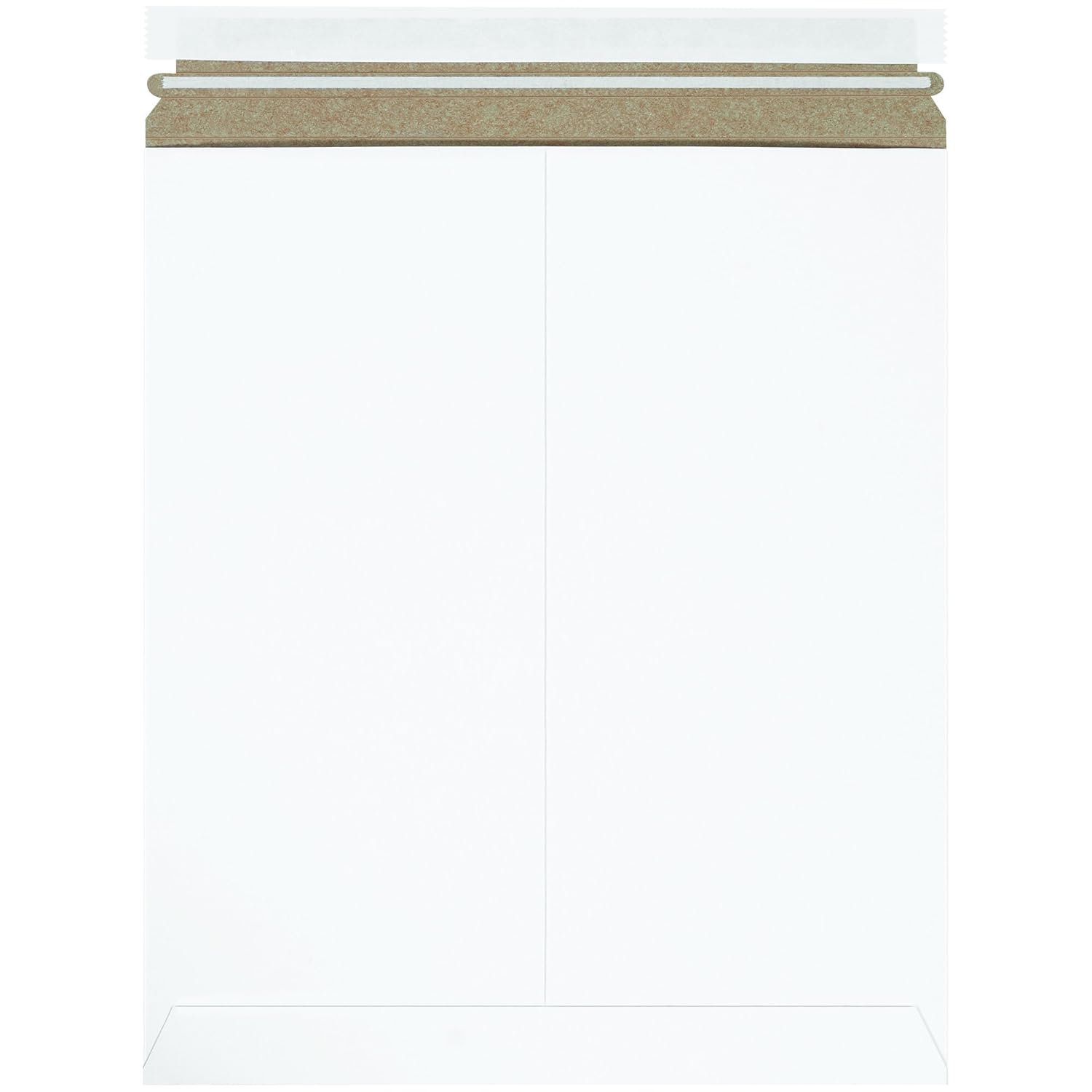 Aviditi 12 3/4 x 15" Stayflats Brand Rigid Flat Mailers, White (Pack of 100) Photo Document Mailers, Peel & Seal Closure