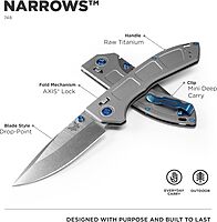 Benchmade - Narrows 748 EDC Knife with Gray Titanium Handle (748)