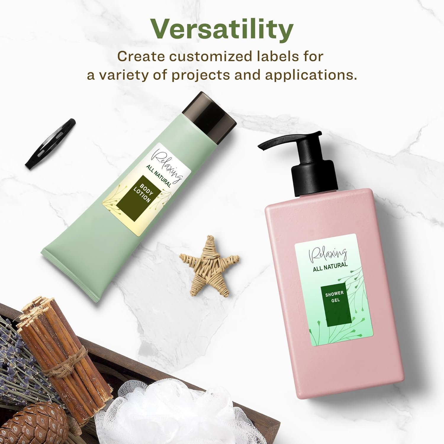 AVERY EcoFriendly Matte White Recycled Rectangle Labels, 2.5" x 4", Print-to-The-Edge, Permanent Adhesive