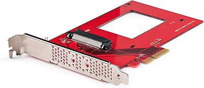 StarTech.com U.3 to PCIe Adapter Card - PCIe 4.0 x4 Adapter for 2.5" U.3 NVMe SSDs - SFF-TA-1001 PCI Express Add-in Card