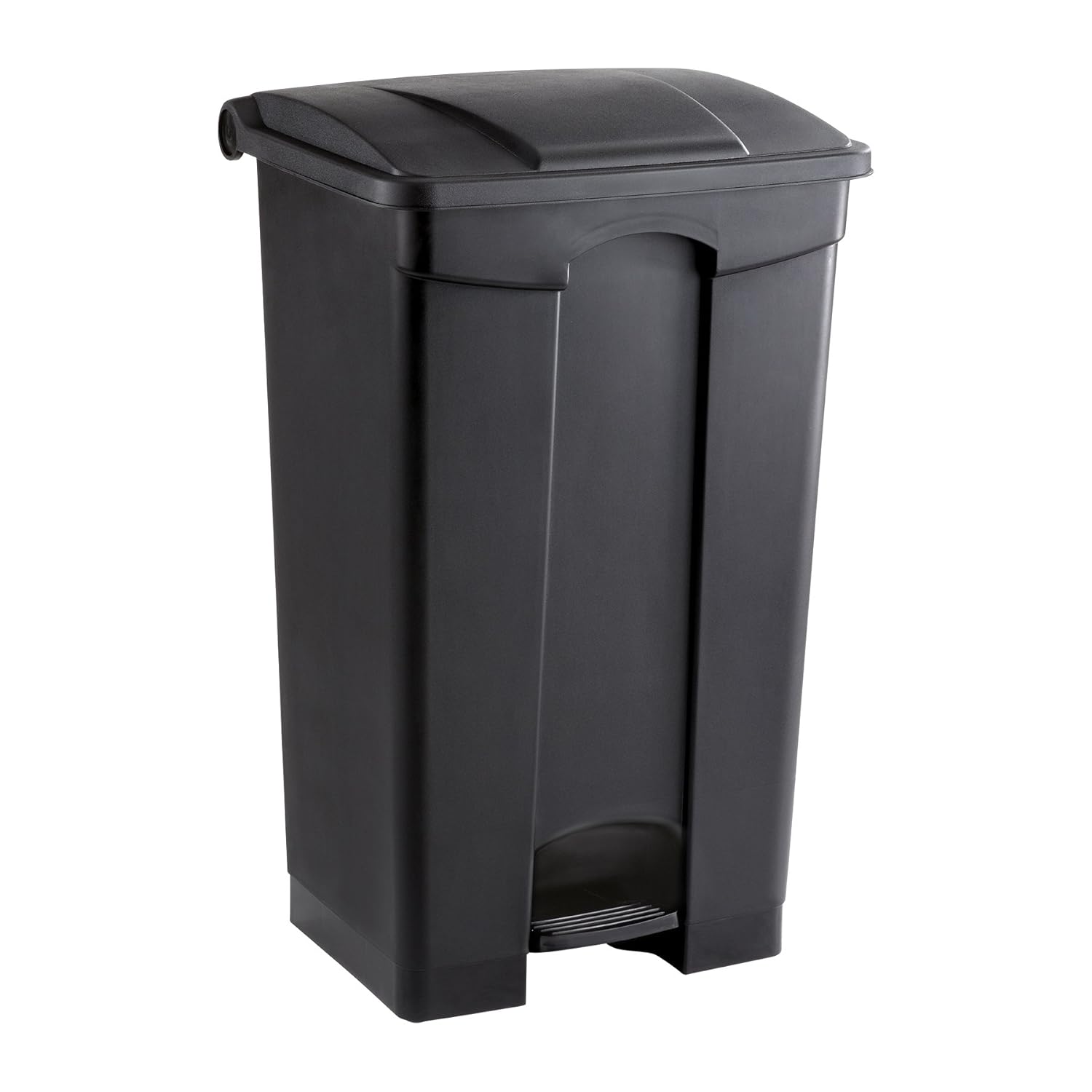 SAFCO Step On Plastic Trash Can with Foot Pedal, Hands Free Indoor All-Purpose Waste Bin
