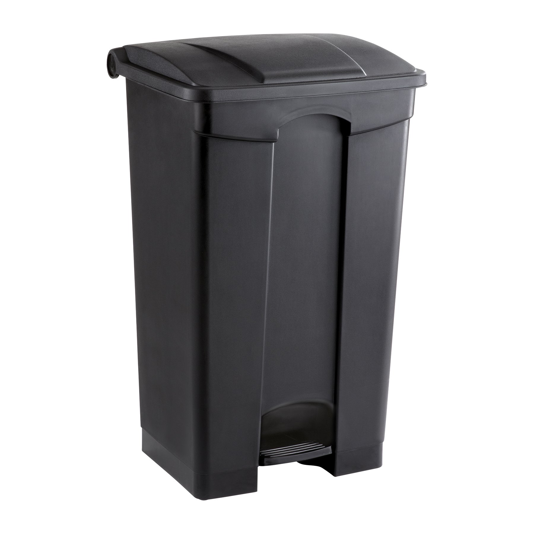 SAFCO Step On Plastic Trash Can with Foot Pedal, Hands Free Indoor All-Purpose Waste Bin