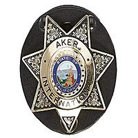 AKER LEATHER Clip-On Star Badge Holder