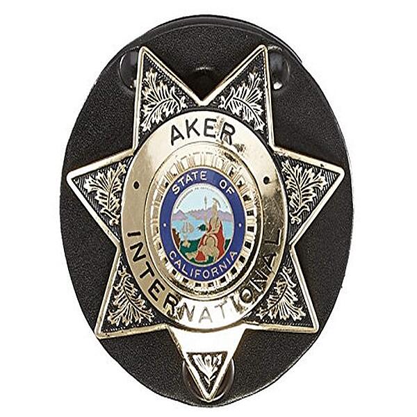 AKER LEATHER Clip-On Star Badge Holder