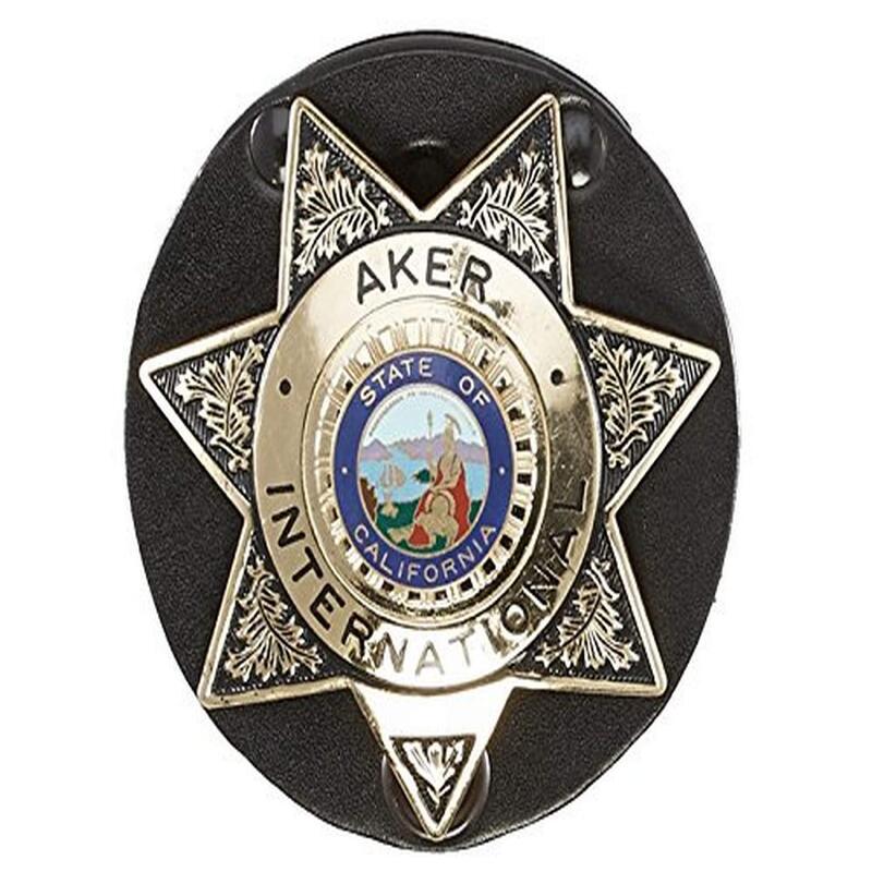 AKER LEATHER Clip-On Star Badge Holder