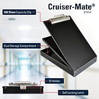 SAUNDERS Cruiser-Mate Aluminum Storage Clipboard with Dual Compartments