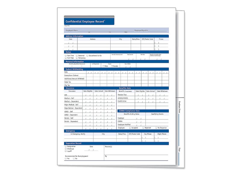 ComplyRight Confidential Employee Record Folders, 11 3/4in x 9 1/2in, Pack Of 25