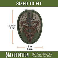 MAXPEDITION Sword Caduceus 3D PVC Morale Patch