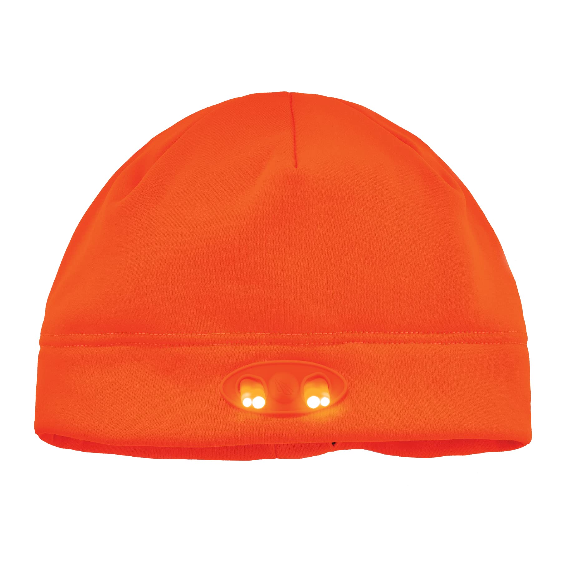 Ergodyne N-Ferno 6804 LED Light Fleece Skull Cap Beanie Hat, Orange, One Size