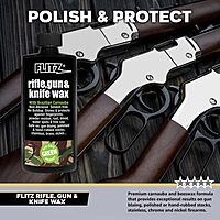 Flitz Rifle, Gun, Knife Wax - 7.6oz Bottle of USA-Made, Premium Beeswax & Carnauba Wax to Polish, Protect