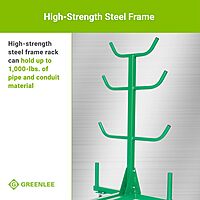 Greenlee 668 Mobile Material Handling Conduit and Pipe Rack with 603 Casters Mobile Conduit and Pipe Rack