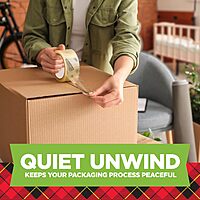 Scotch Sure Start Packing Tape, Clear, Holiday Wrapping Tape with Quiet Unwind and Easy Start, 1.88 in. x 22.2 yd