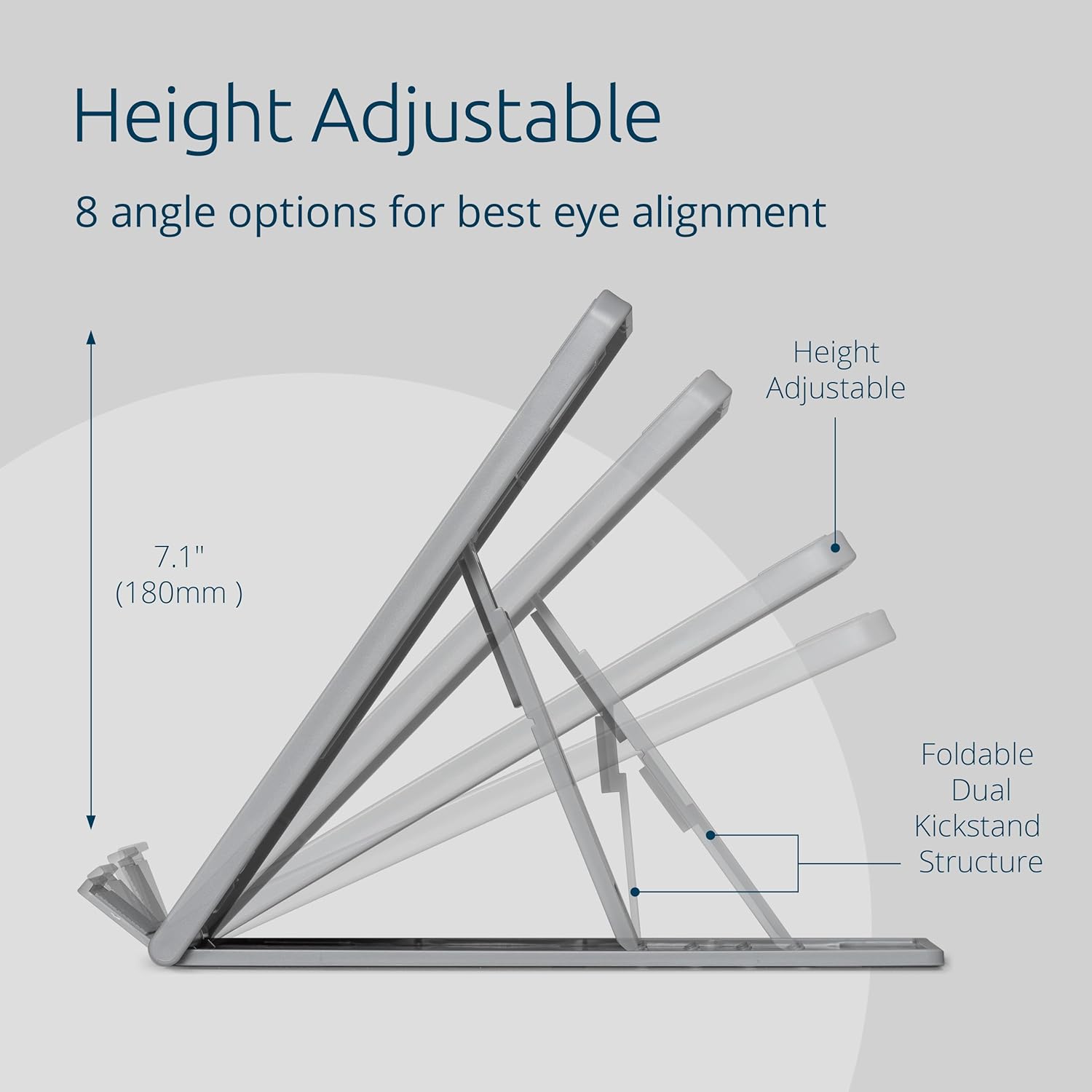 Kensington SmartFit Easy Riser Go Adjustable Ergonomic Laptop Riser and Cooling Stand for up to 14" Laptops (K50421WW)