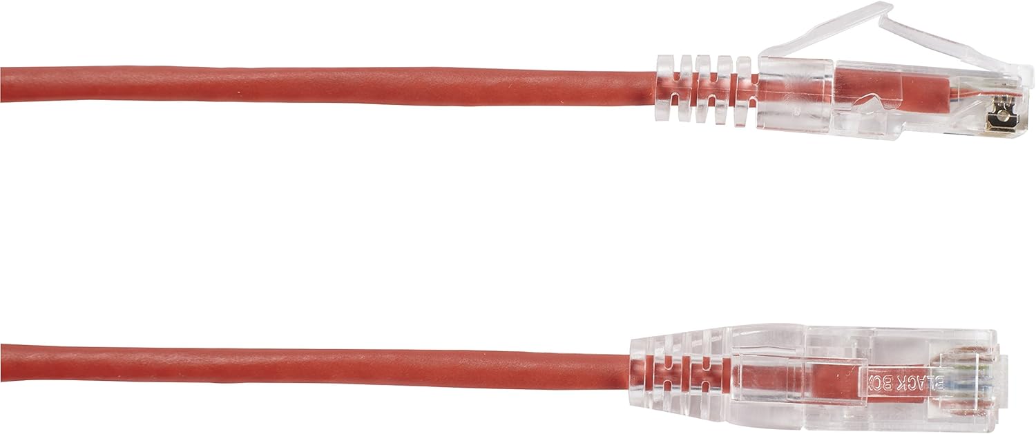 Black Box 7Ft Red Slim Cat6 28AWG Patch Cable (C6PC28-RD-07)