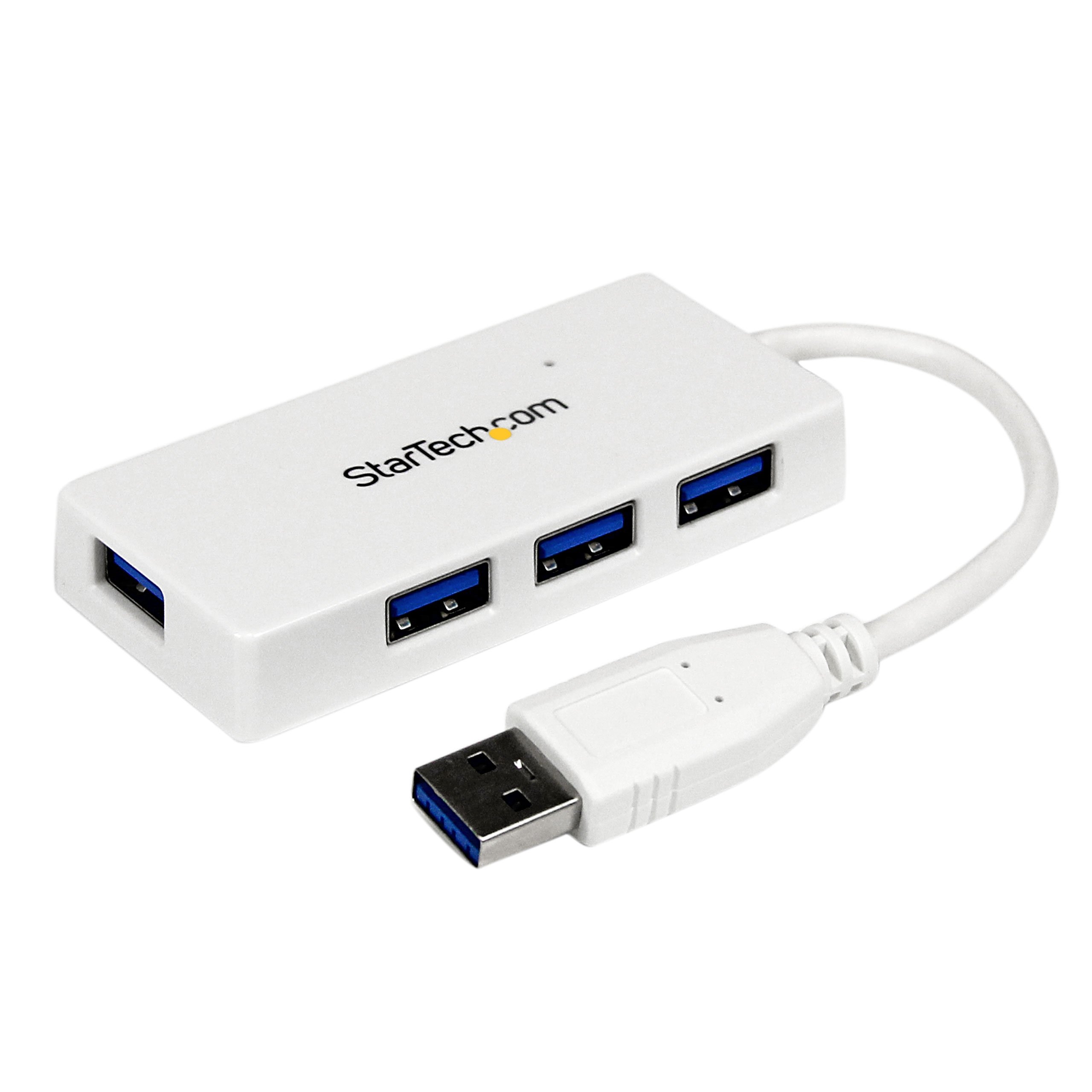 StarTech.com 4-Port USB 3.0 SuperSpeed Hub with Built-in Cable