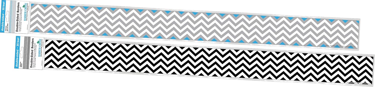 BARKER CREEK Double-Sided Chevron Classroom Border Trim