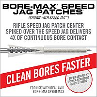 Real Avid Bore-Max Speed Jag and Patches, Bore Cleaning Jag and Patches Set (.22/.223)